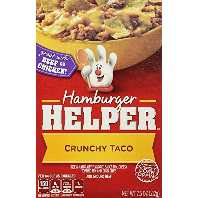 Betty Crocker Crunchy Taco Hamburger Helper 7.5oz (2 Pack)