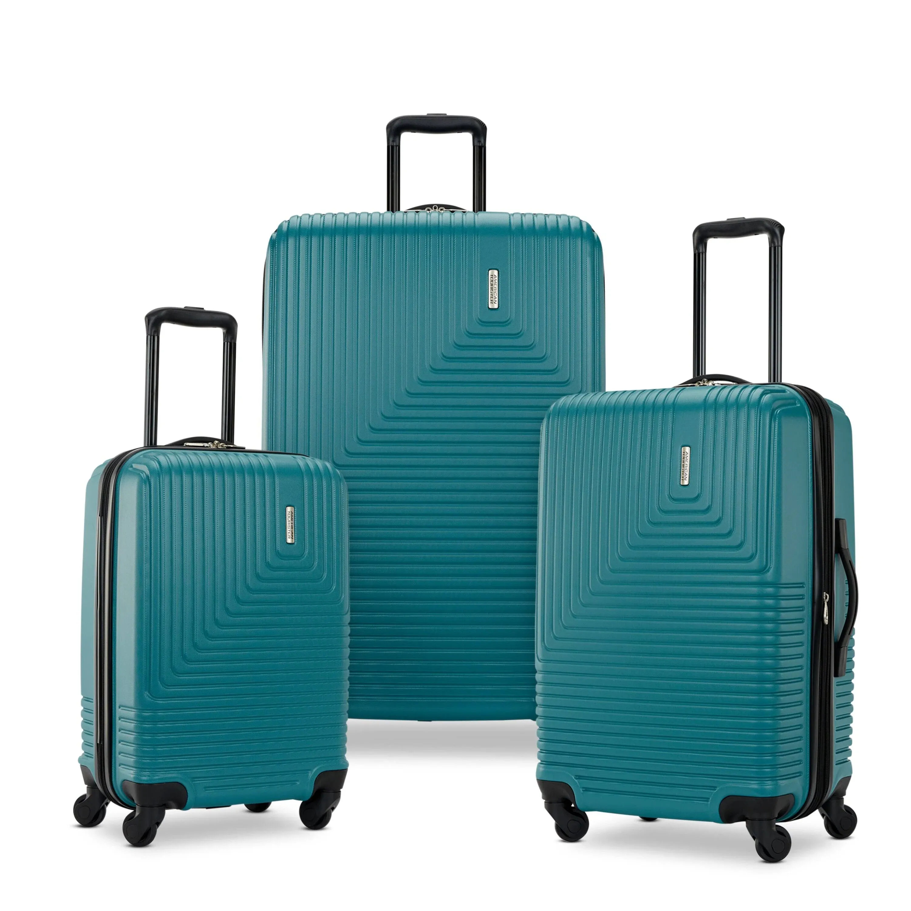 American Tourister Groove Expandable Spinner Suitcase Set 20", 24", 28" - Teal