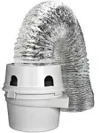 Dundas Jafine TDIDVKZW Indoor Dryer Vent Kit with 4-Inch by 5-Foot ProFlex Duct,