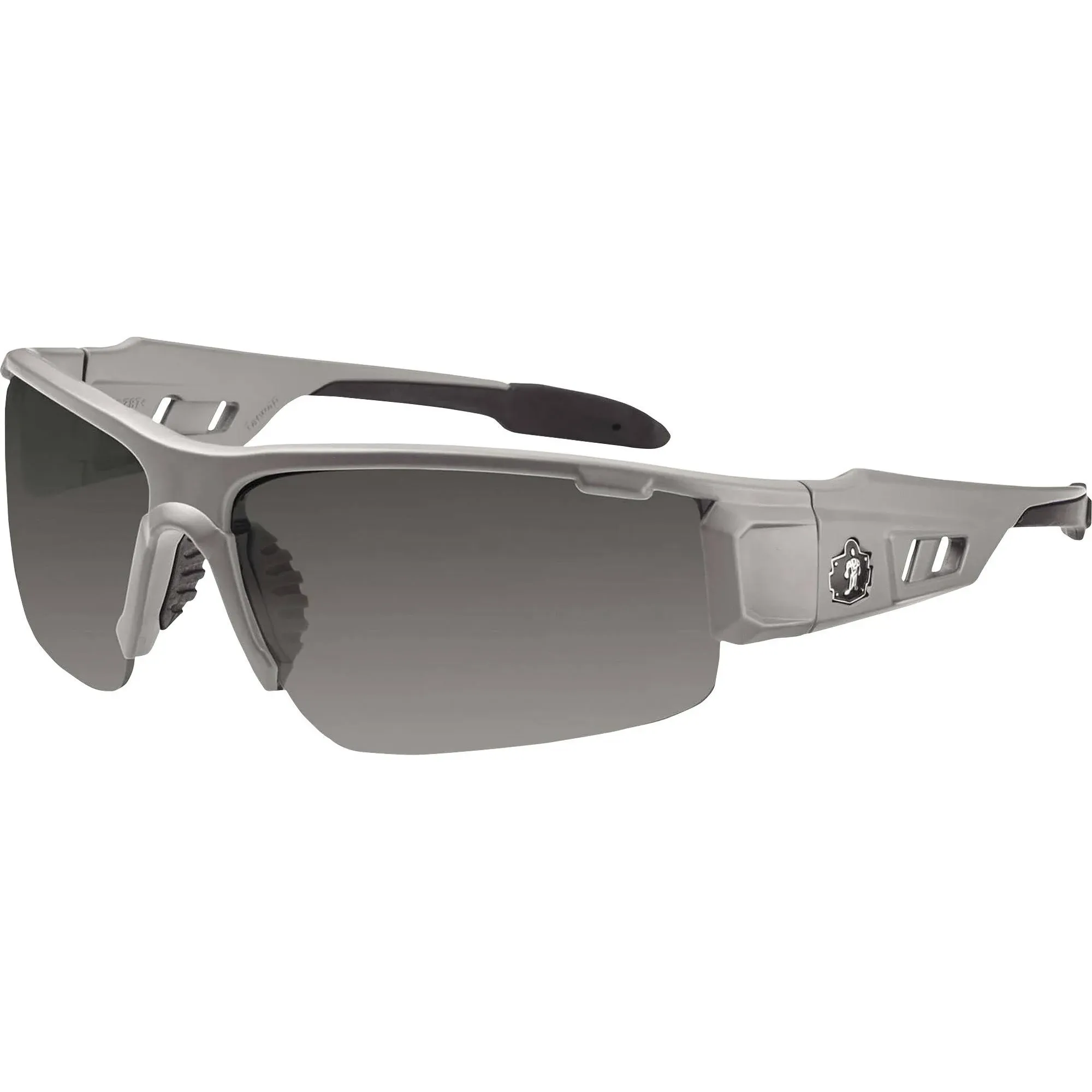 ergodyne Skullerz Dagr Safety Glasses, Matte Gray Nylon Impact Frame, Anti-Fog Smoke Polycarbonate Lens, Ships in 1-3 Business Days (52133)