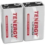 Tenergy 9V Lithium Battery 1200mAh L522 6LR61 1604LC UL Bulk Lot Pricing