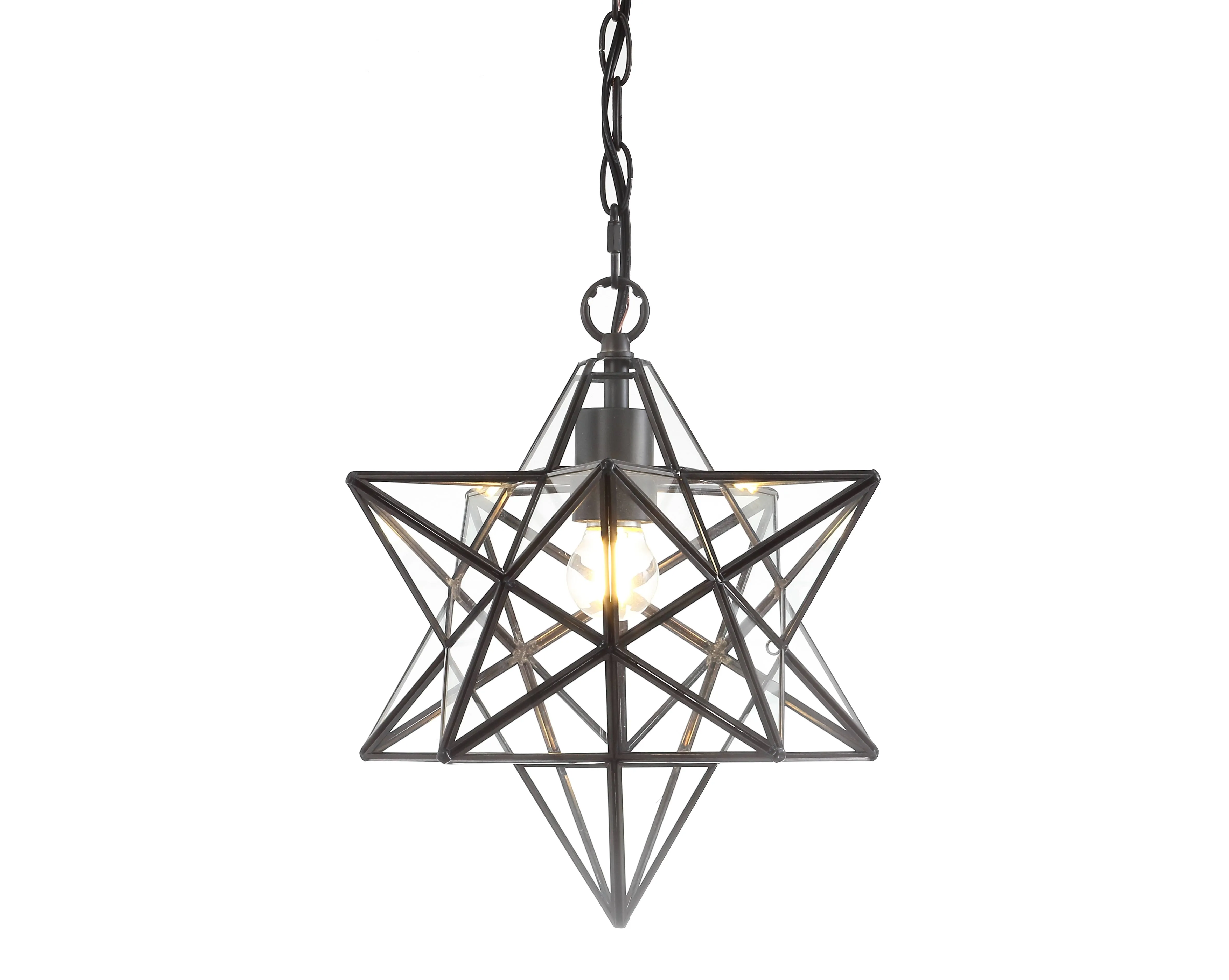 JONATHAN Y Lighting JYL9035C Stella 12" Wide LED Cage Pendant - Oil Rubbed Bronze