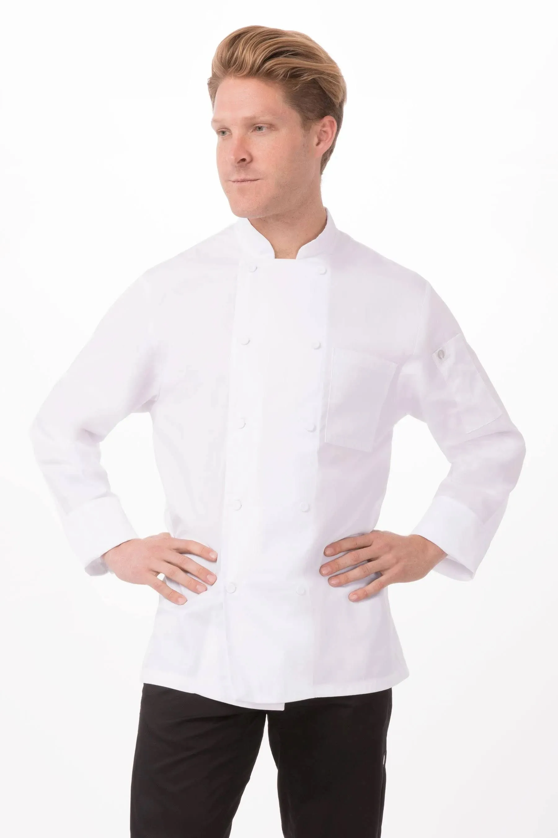 Chef Works Men's Calgary Cool Vent Basic Chef Coat