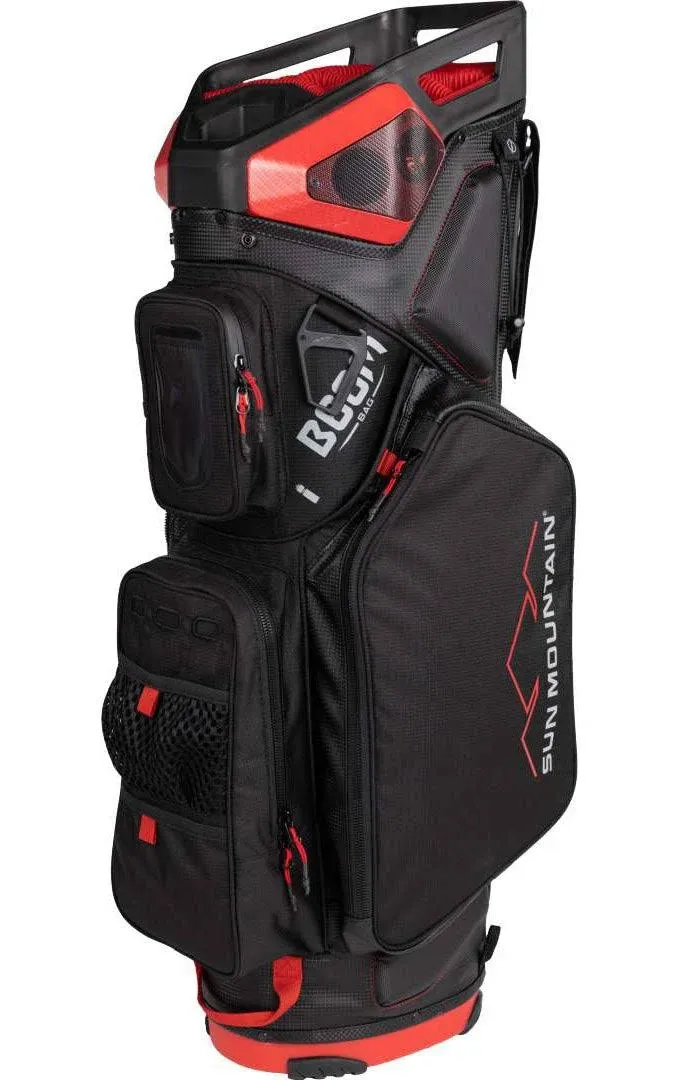 NEW Sun Mountain 2023 Boom Cart Bag - Black-Red