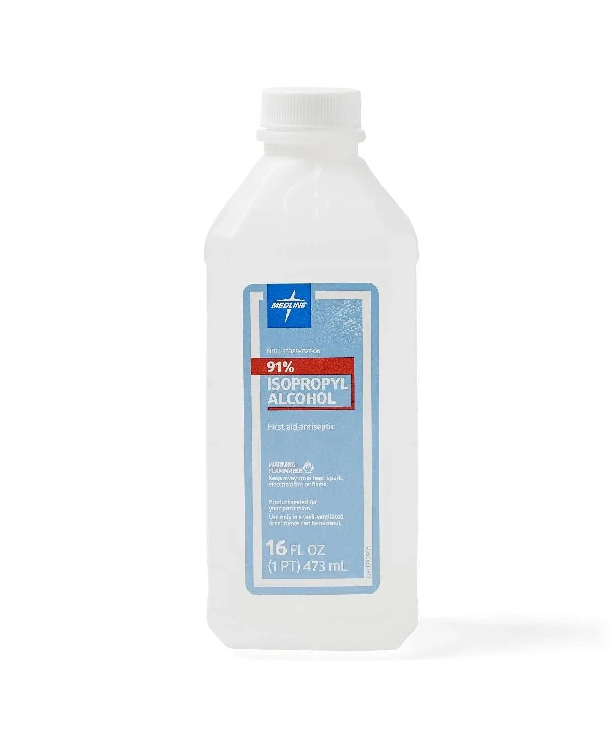 Medline 91% Isopropyl Rubbing Alcohol 16-oz 12/Case