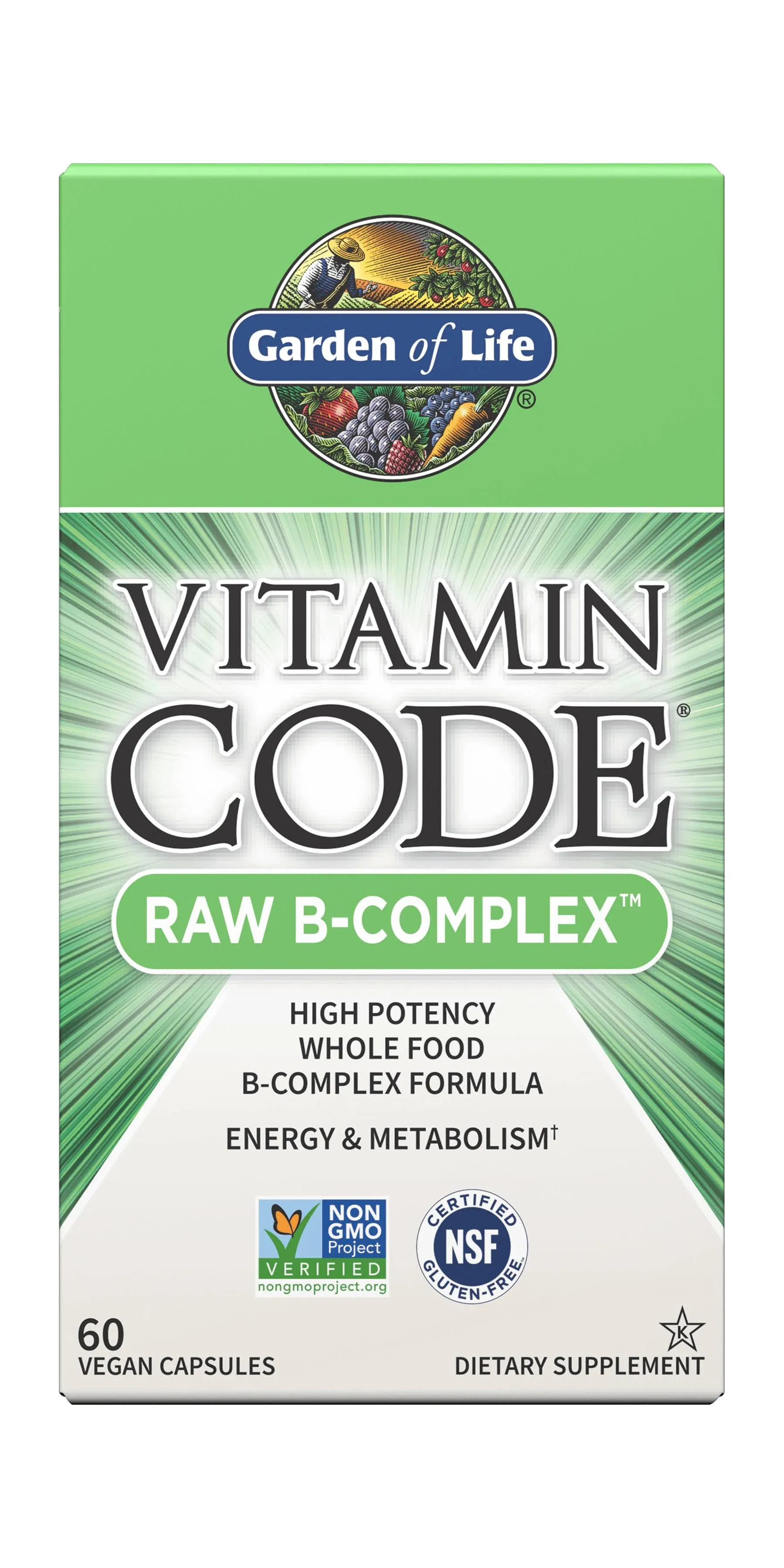 Garden of Life Vitamin Code Raw B-Complex Nutrient Formula, Capsules - 60 count