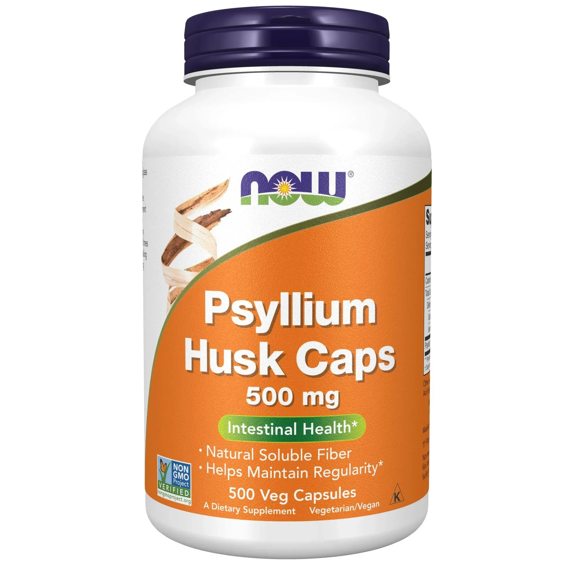 Now Foods Psyllium Husk 500 MG - 500 Capsules