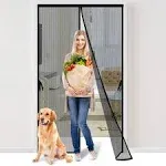 Magnetic Screen Door - Fit for Door Size:36 x 82 Inch, Screen Itself Size:38"x83", Hands Free Mesh Partition,Heavy Duty Curtain Keeps Bugs Out, Frame Hook & Loop, Pet and Kid Friendly