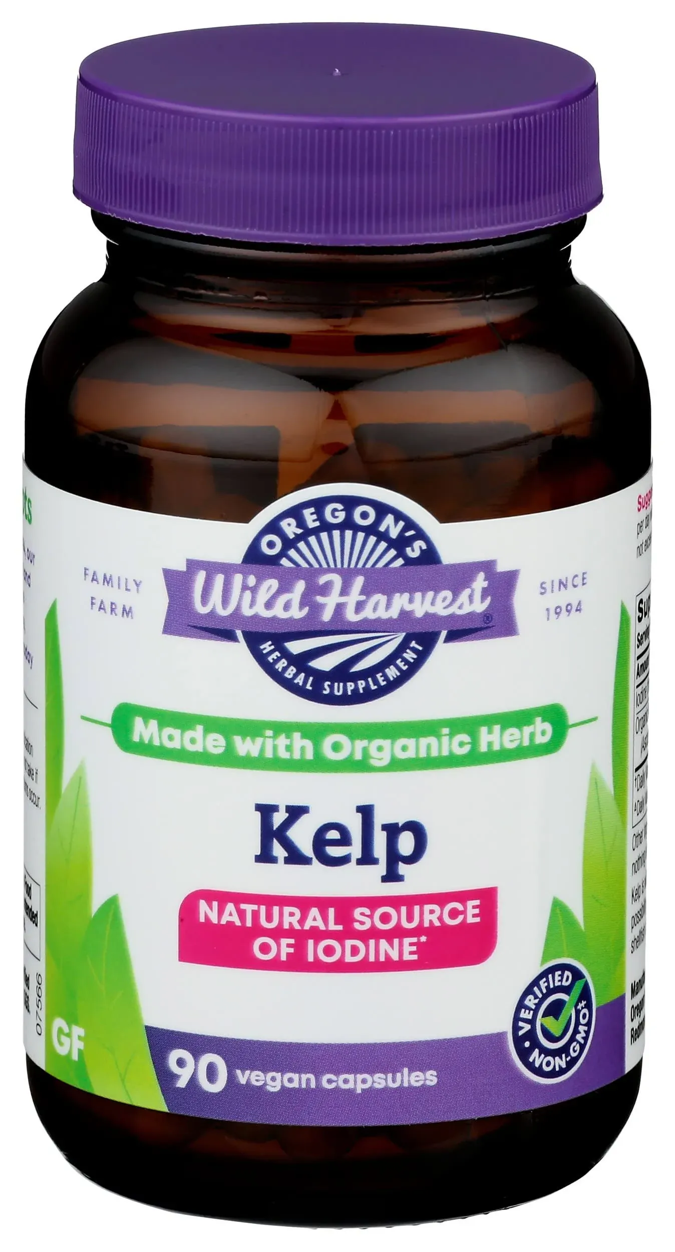 Oregon's Wild Harvest Kelp 90 Capsules