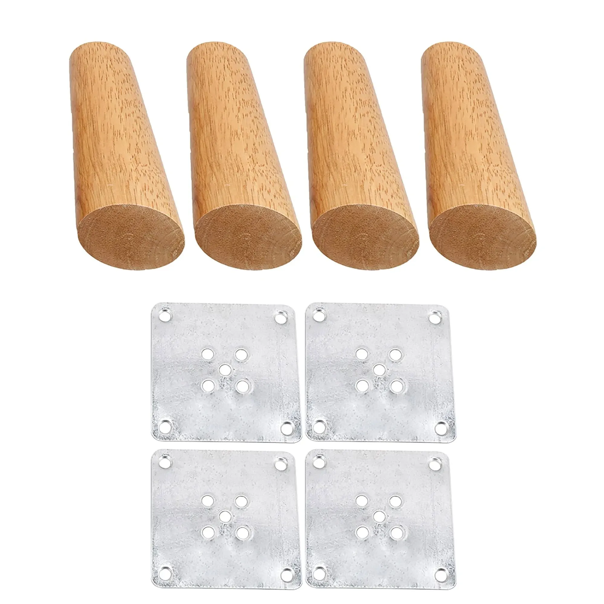 Doublelife Furniture Pack of 4 Wood Furniture Parts Sofa Legs Oblique Tapered ...