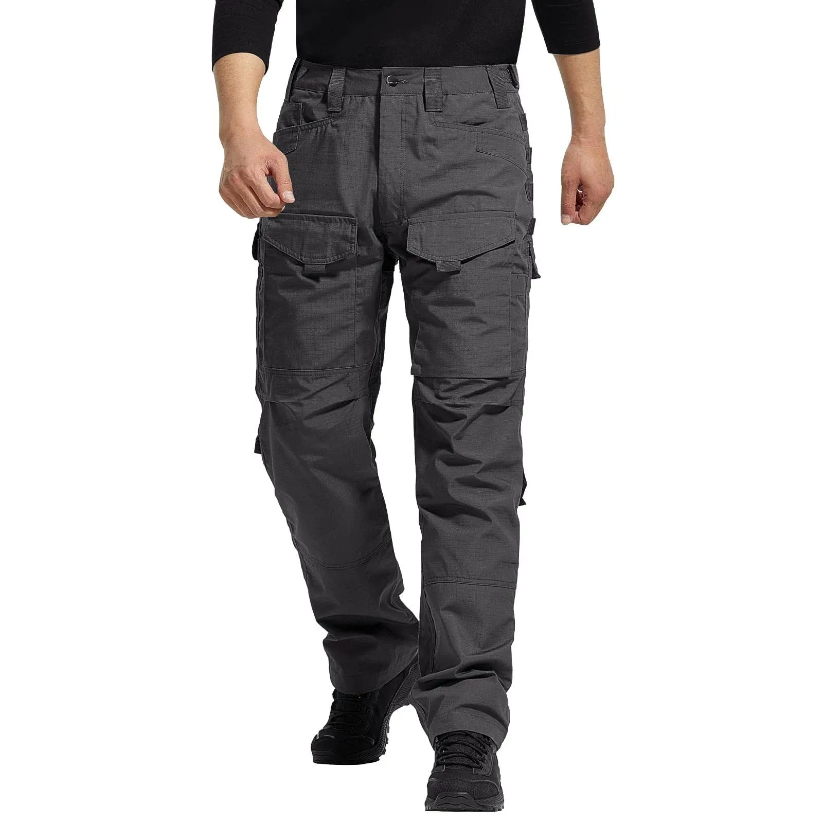 FREE SOLDIER Men's Cargo Pants,Tactical Pants for Men Stretch,Durable Ripstop EDC Work Pants for Hiking