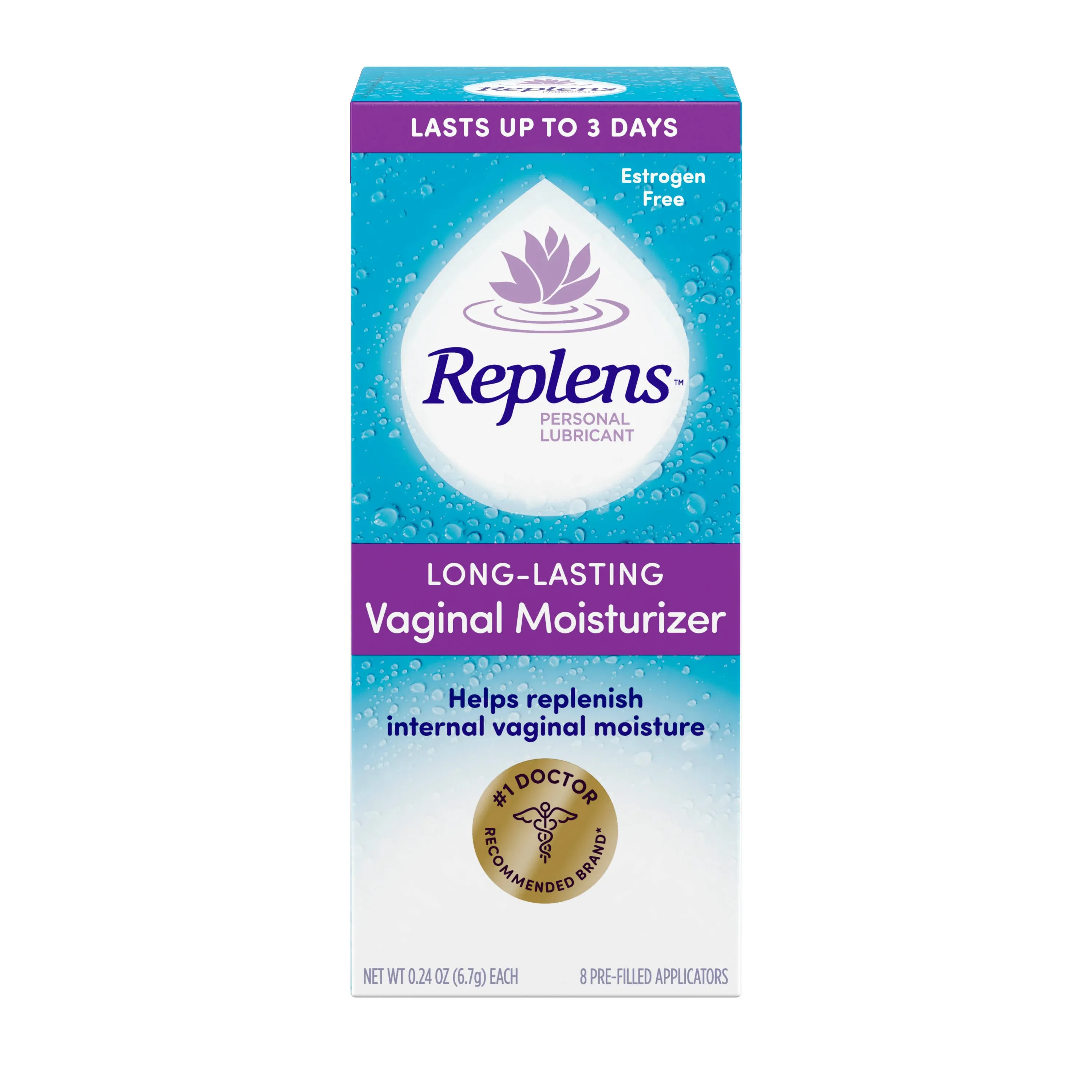 Replens Long Lasting Vaginal Moisturizer 8 Count