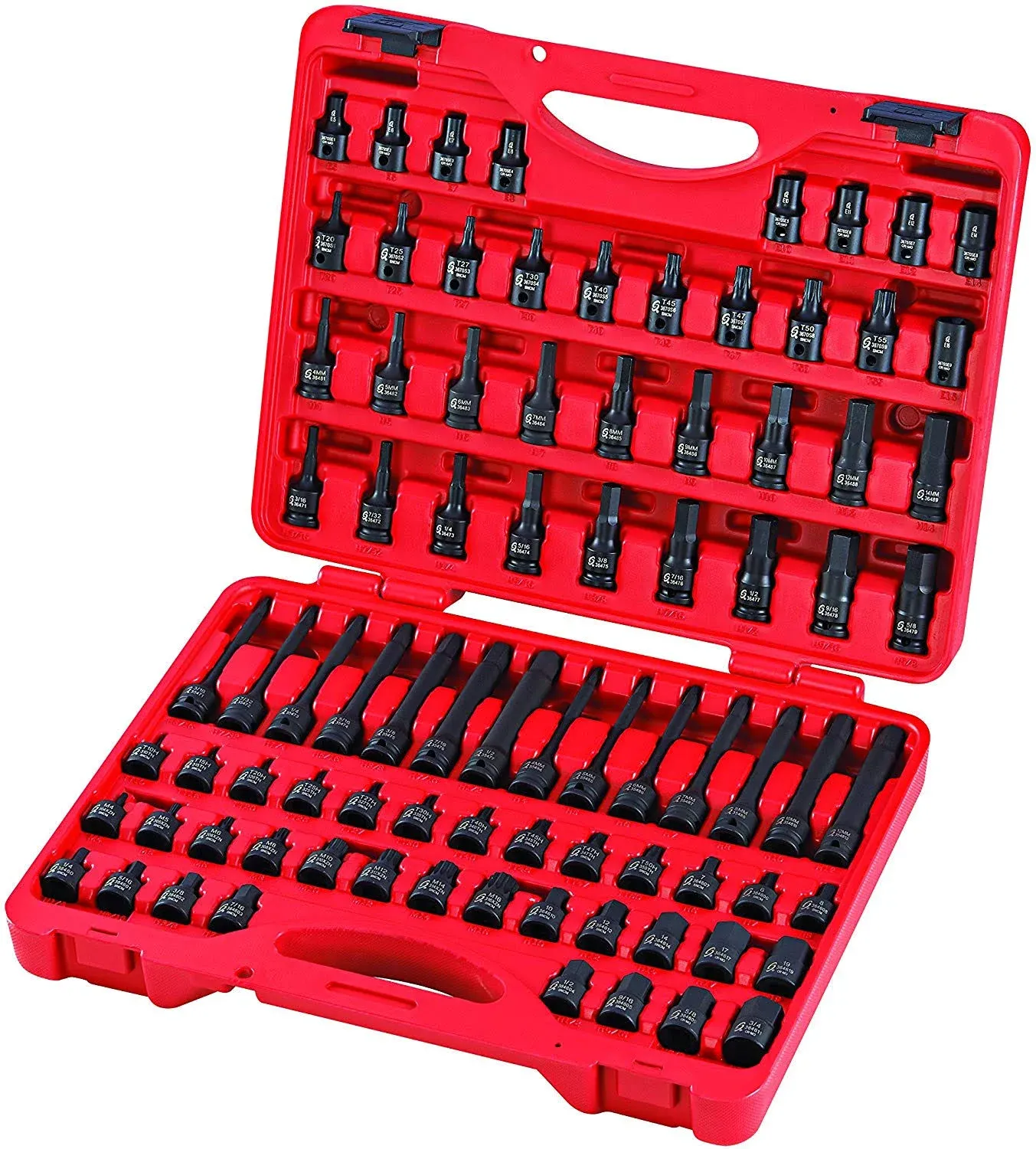 Sunex Tools 3569 84 Piece 3/8" Dr. Master Hex Bit Impact Socket Set