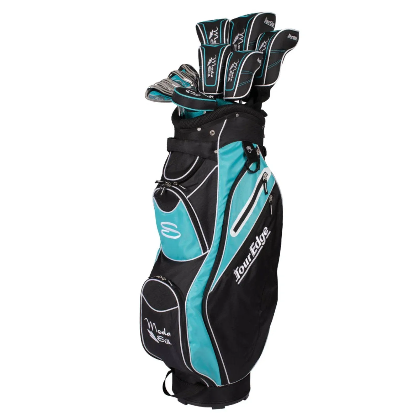 Tour Edge Moda Silk Womens Golf Set Black LT Blue RH Tall