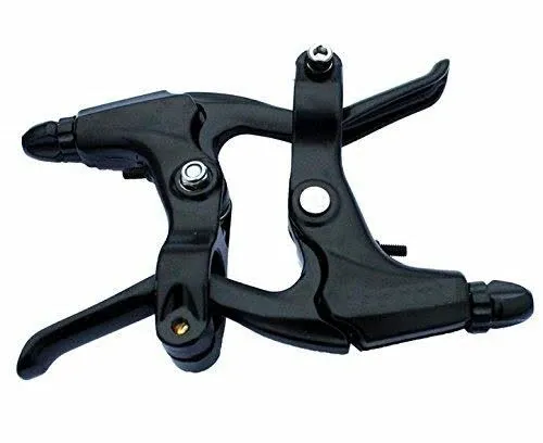 BlueSunshine 1 Pair Universal Full Aluminum Alloy Bicycle Brake Handle Mountain Road Bike V-Type Brake Lever 2.2cm Diameter (Brake)