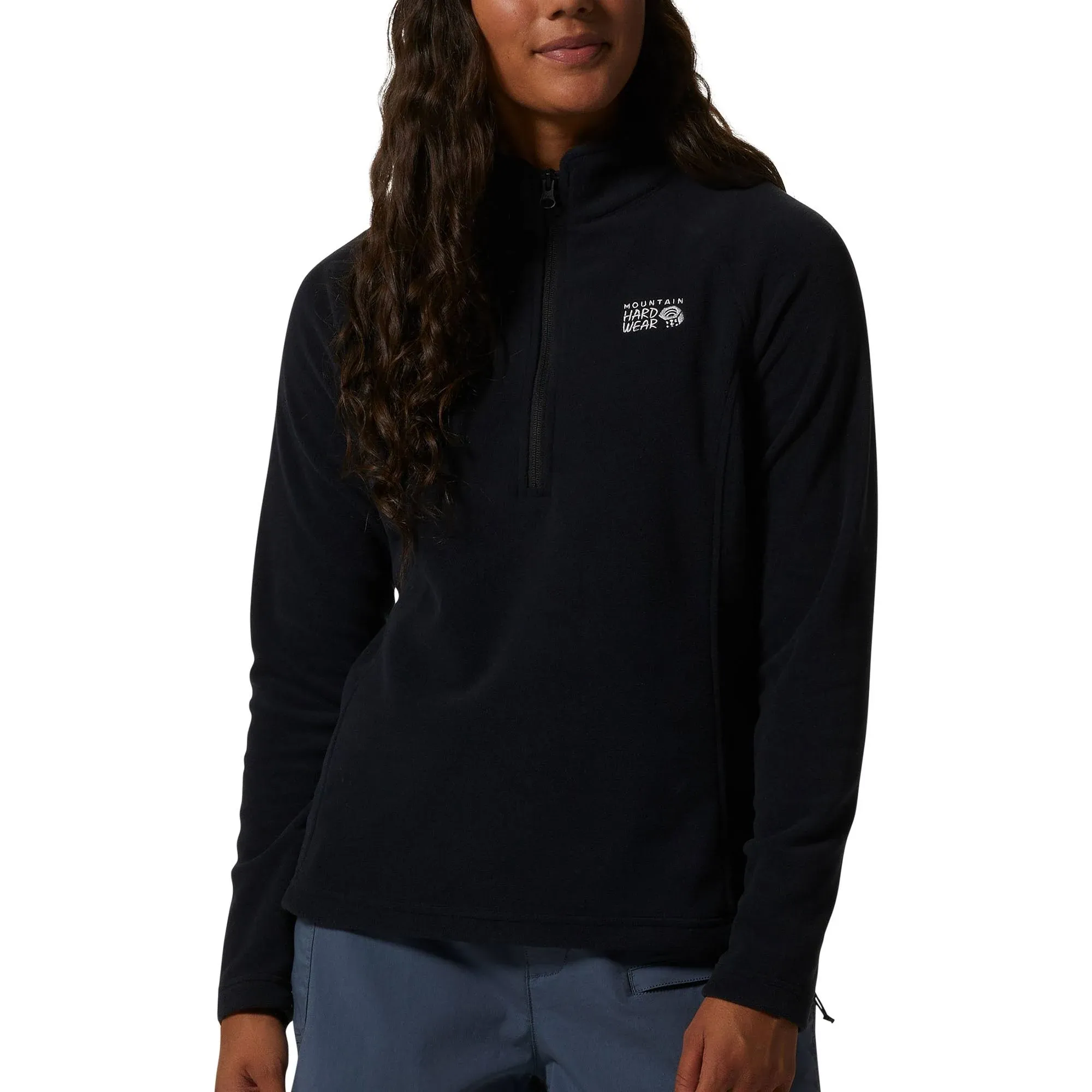 Mountain Hardwear Women's Polartec Microfleece 1/4 Zip - L - Black