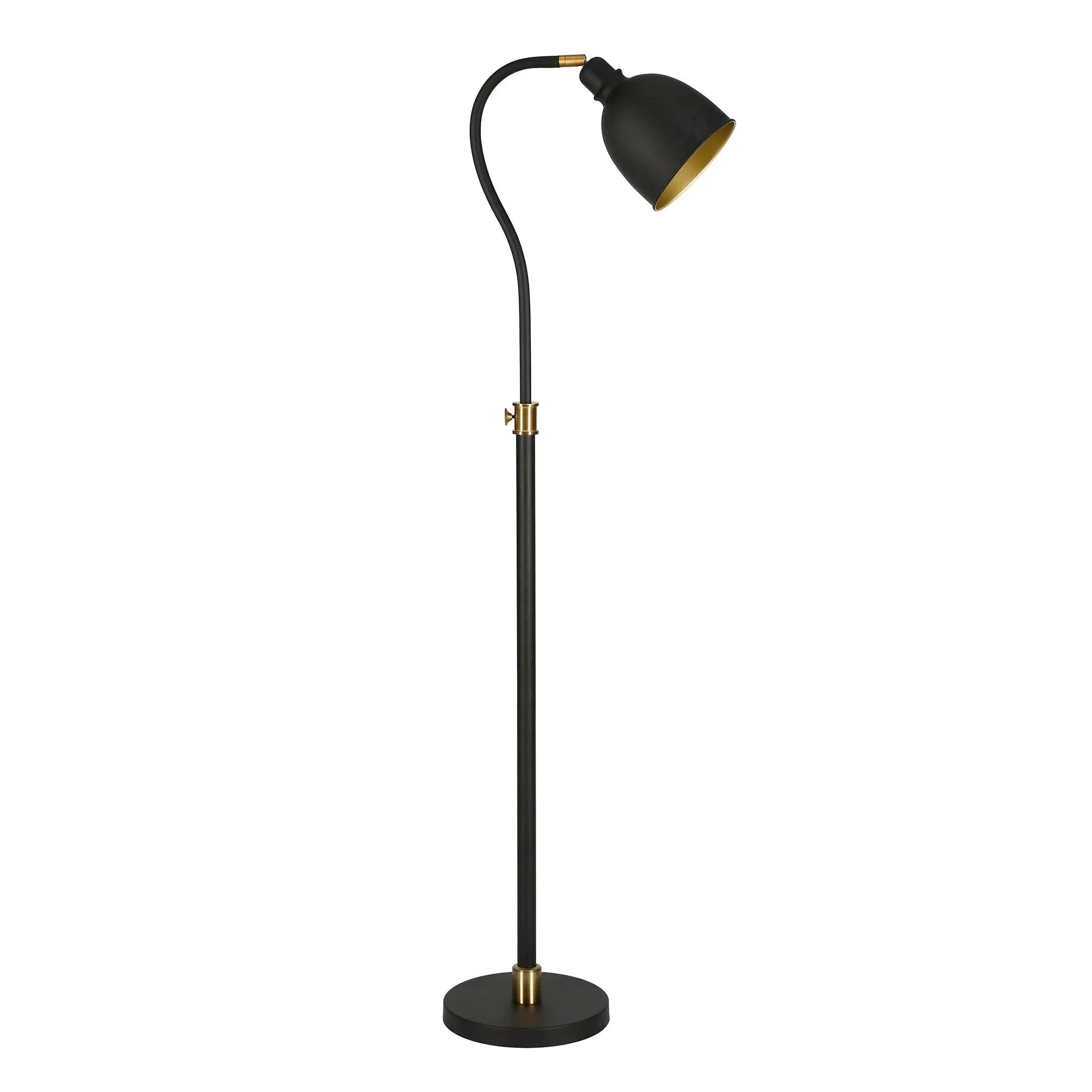 Vincent Adjustable/Arc Floor Lamp with Metal Shade in Blackened... - Contemporary - Area Rugs - by BisonOffice | Houzz