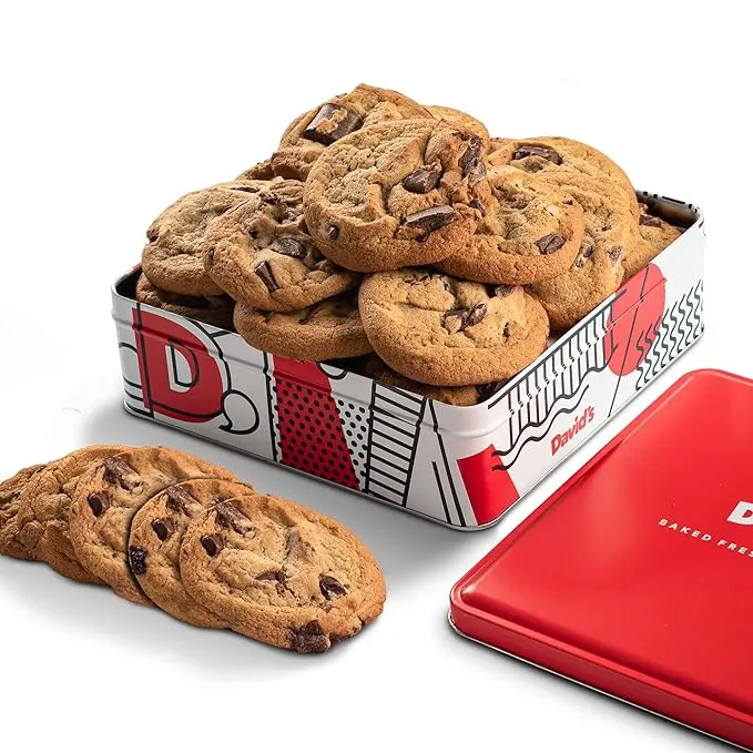 David's Cookies 1lb Chocolate Chunks Fresh Baked Cookies - Delectable & Premium Ingredients - No Added Preservatives Cookie Gift Basket