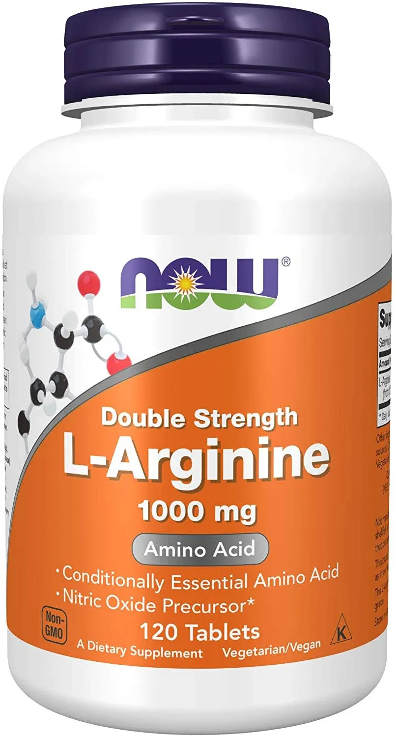 Now L-Arginine, Double Strength, 1000 mg, Tablets - 120 tablets