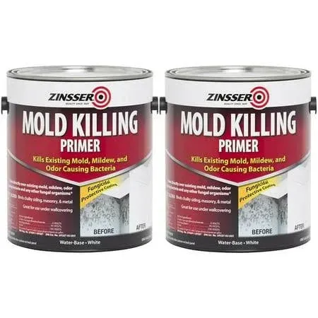 Zinsser 276049-XCP2 Mold Killing Primer White Water-Based Acrylic 1 gal White - pack of 2