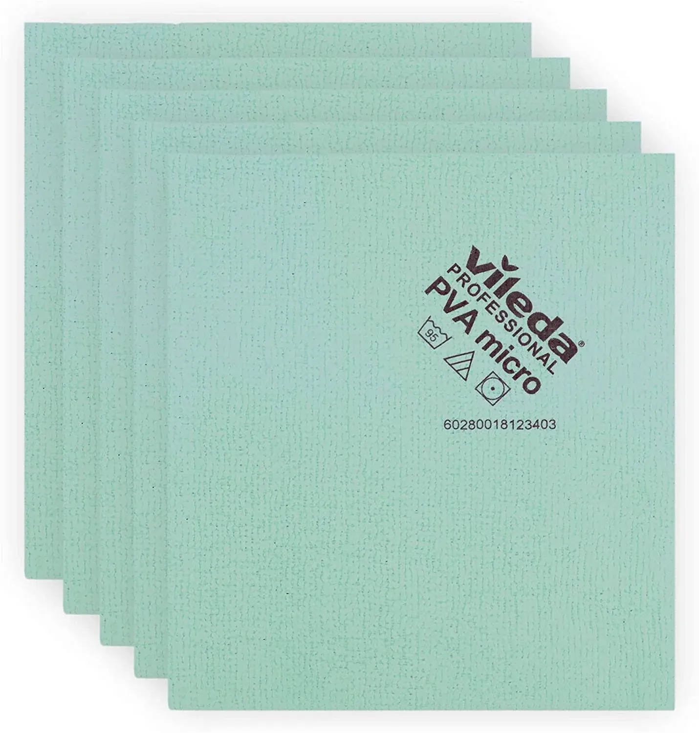 Vileda Professional - PVA Micro Cloth Green, 100% Microfibers, for Grease Strains ...