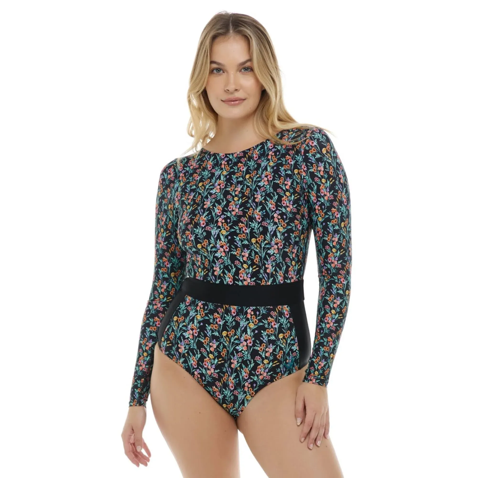 Abloom Wave Long Sleeve Paddle One-Piece Swimsuit