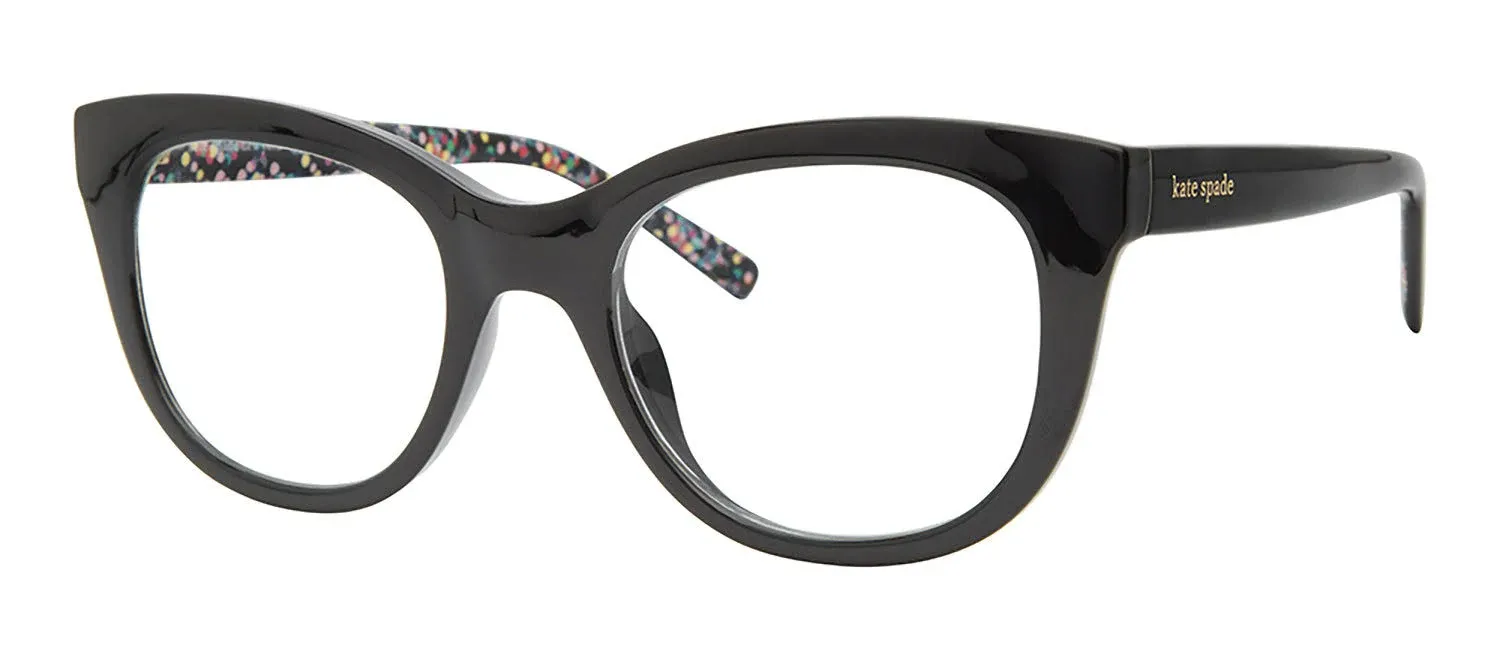 Kate Spade KS Odessa/BB 807 Black Plastic Oval Eyeglasses 50mm