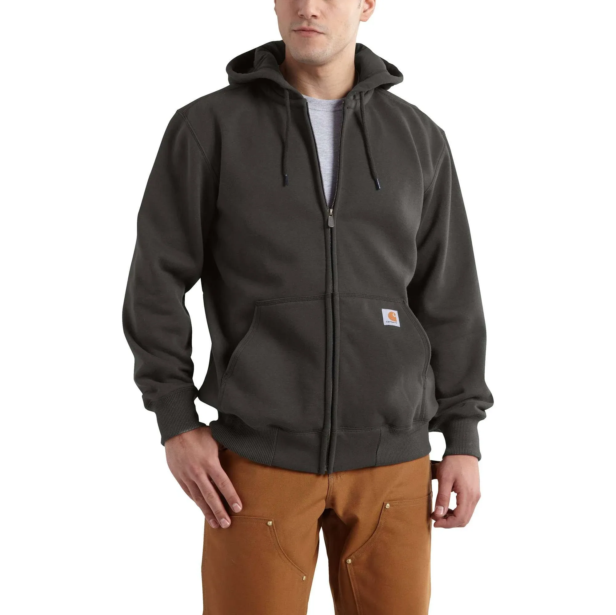 Carhartt Men's Rain Defender Paxton Heavyweight Hooded Zip Front Sweatshirt s