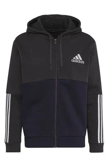 adidas Men's Essentials Colorblock Full Zip Hoodie