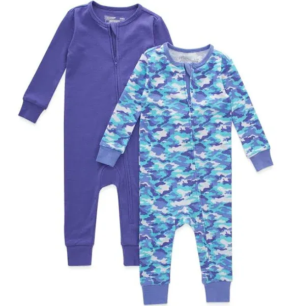 Hanes Baby Sleep N' Play Ultimate Zippin Pajamas (2 Pack)