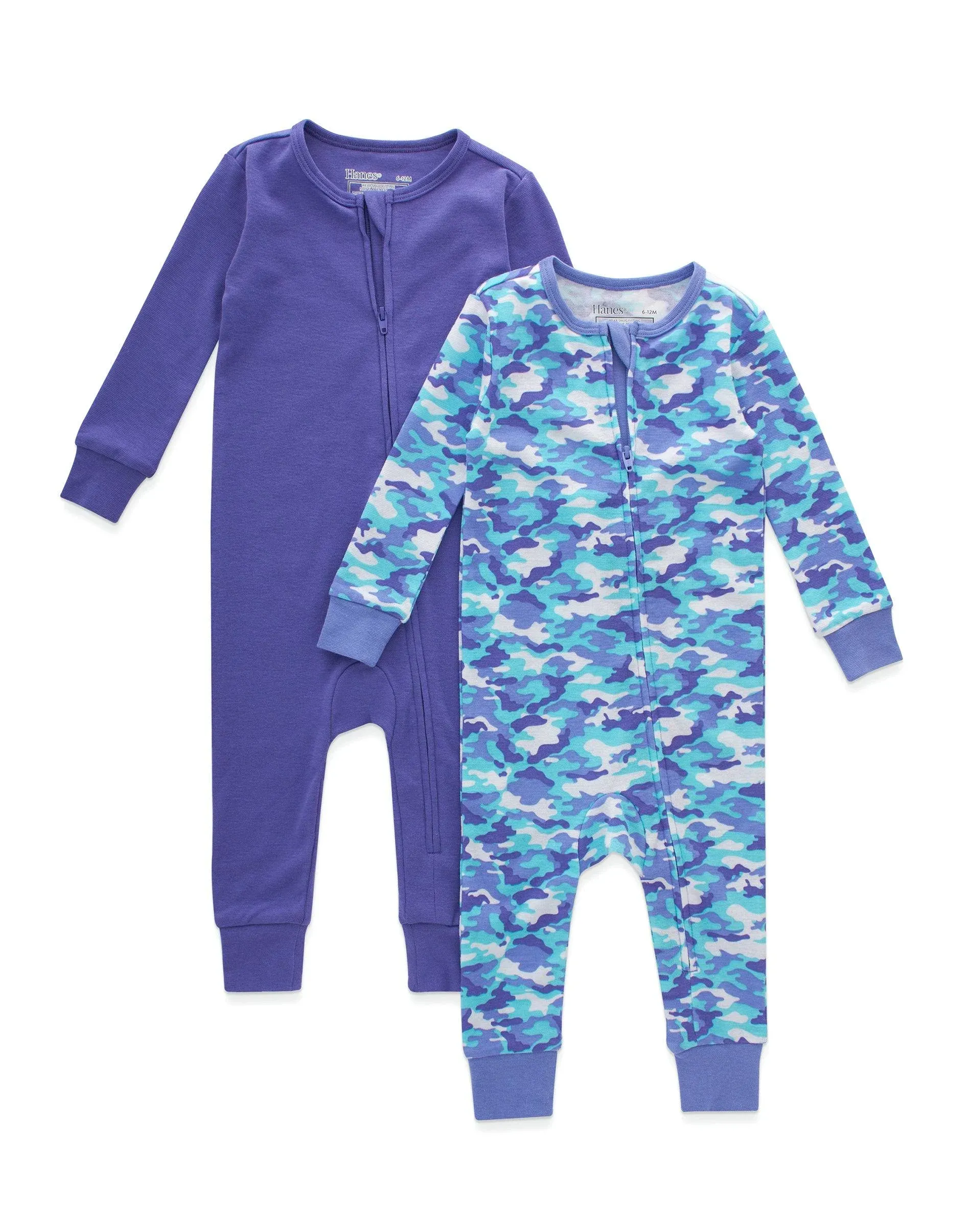 Hanes Baby Sleep N' Play Ultimate Zippin Pajamas (2 Pack)