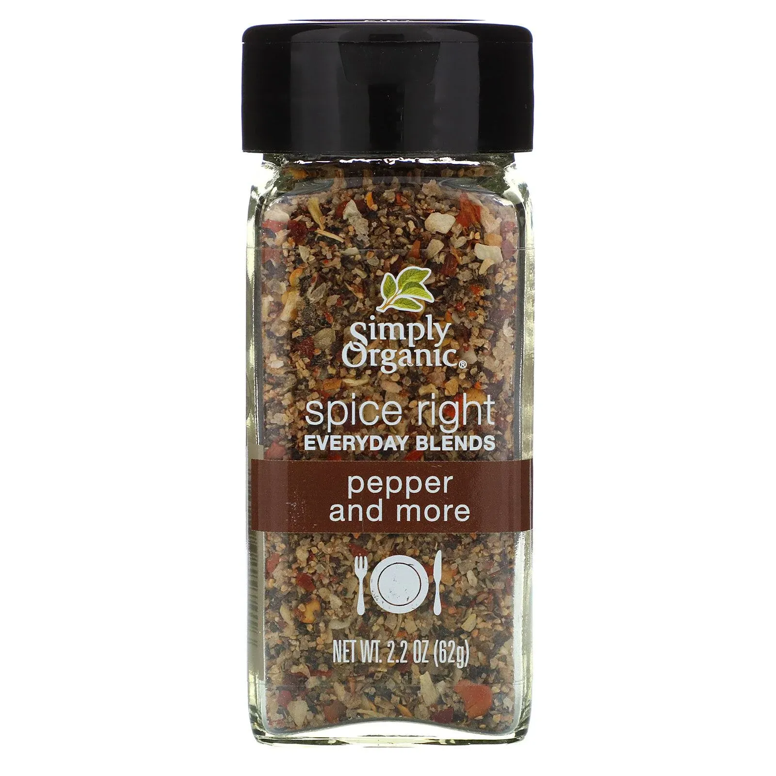 Simply ,  Spice Right Everyday Blends, Pepper and More, 2.2 oz (62 g)