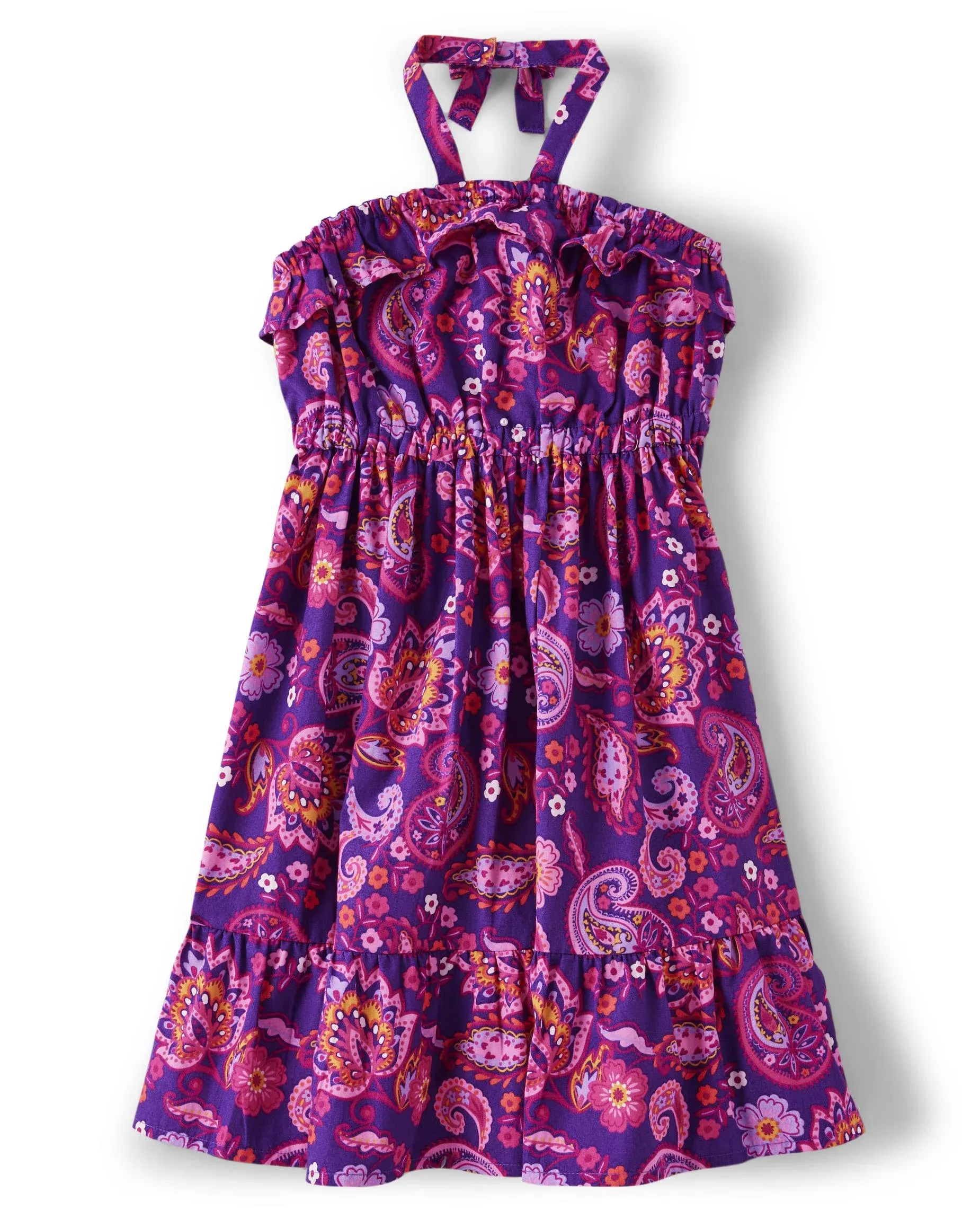 Gymboree | Girls | Paisley Halter Dress - Island Spice in Purple | Size 8 | 100 ...