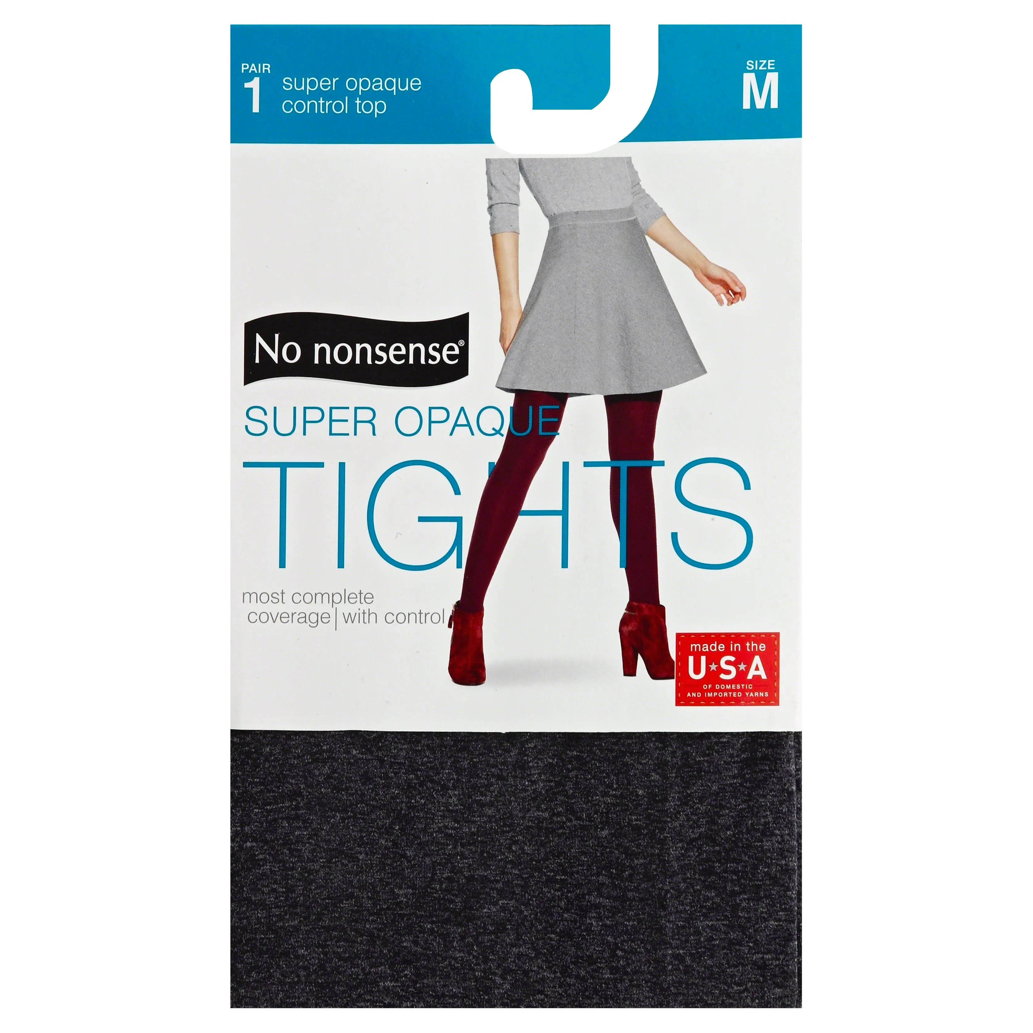 No Nonsense Women's Super Opaque Control Top Tights