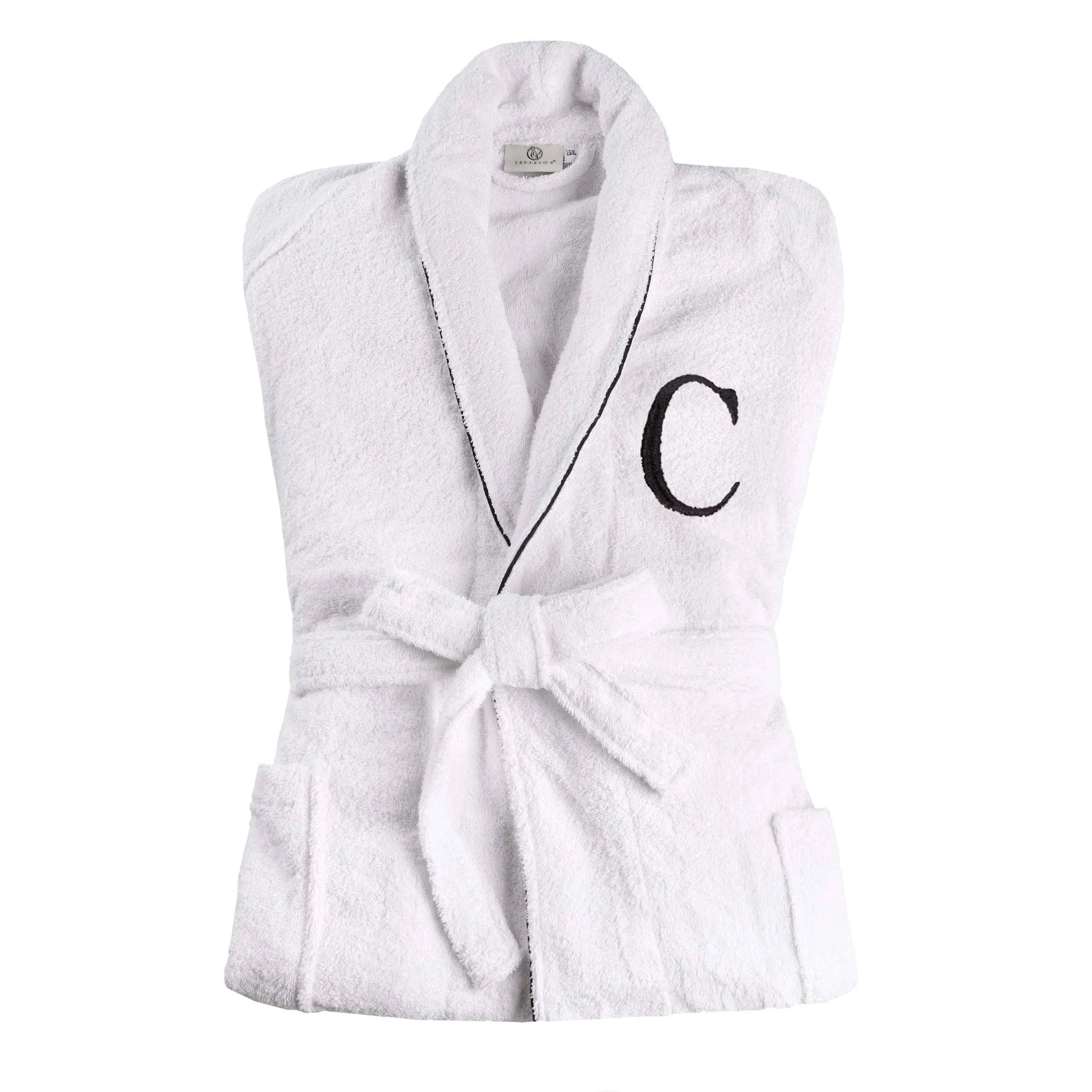 Superior Adult Unisex Egyptian Cotton Monogrammed Bathrobe