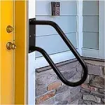 Handrail for Outdoor Steps 18.5' Safety Grab Bar for Stairs 304SS Wall Mounted Stair Railing U Shaped Handrail 1.25" Tube Hand Railing for Garage Entry Steps Stair Interior or Exterior Stairway