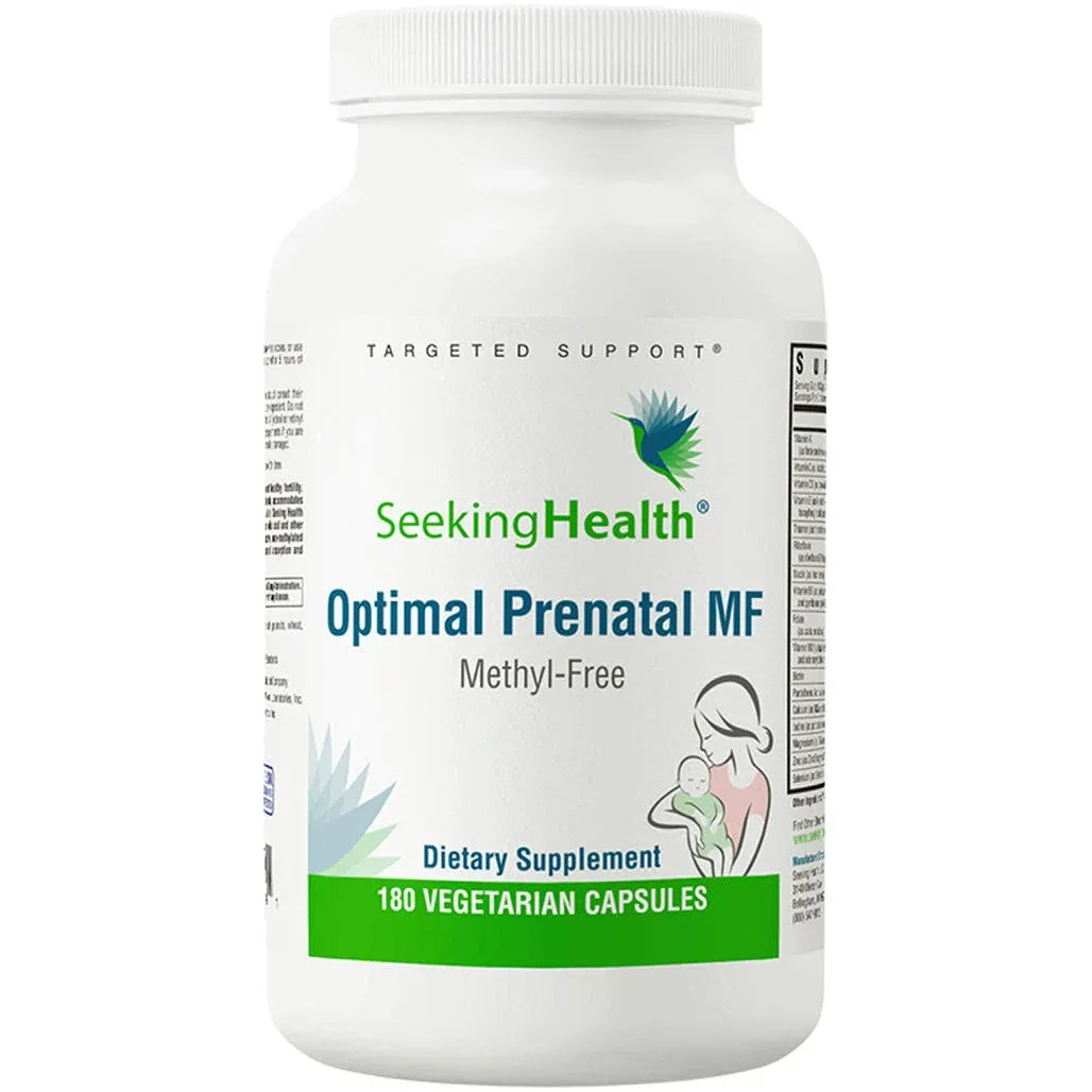 Optimal Prenatal MF (Methyl-Free)  - 180 Capsules | Seeking Health