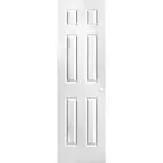 Masonite 80 in. 1.375 in. Primed 6-Panel Hollow Core Composite Slab Interior Door