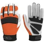 Vgo 1-Pair Chainsaw Work Gloves Saw Protection On Left Hand Back (Size XL Orange GA8912)