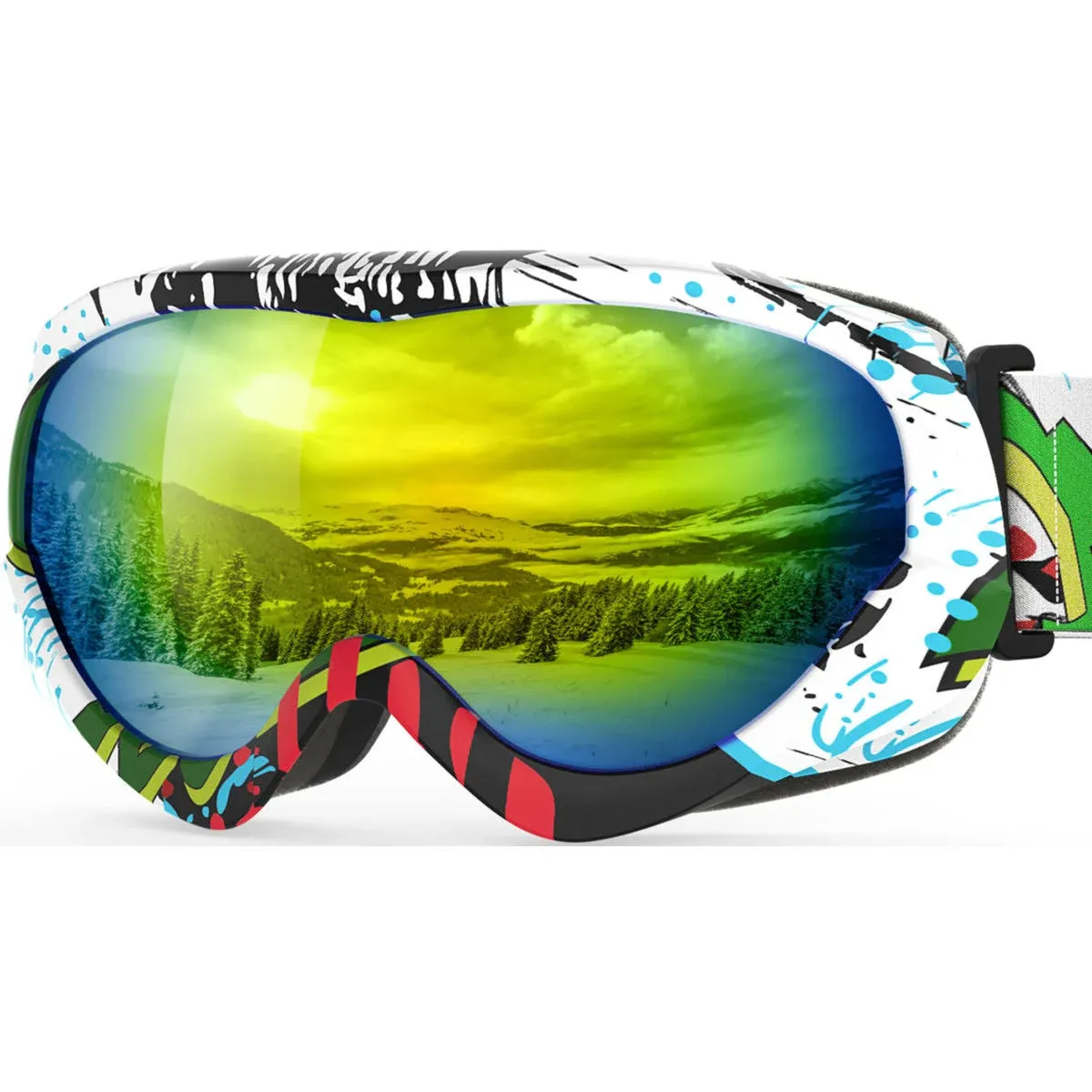 OutdoorMaster Kids Ski Goggles - Helmet Compatible Snow Goggles For Boys & Girls ...