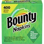 Bounty Quilted Lunch Napkin, 1-Ply, White, 400 Napkins/Pack (06356)