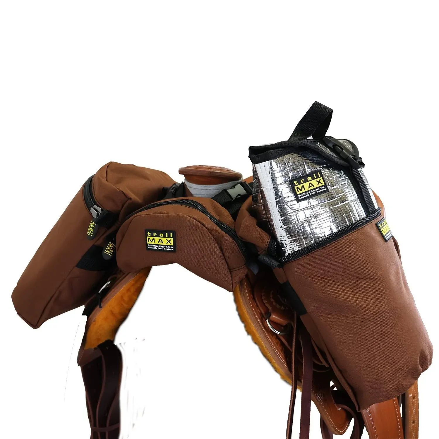 Trailmax Horn Saddle Bag & Pommel Pocket Saddlebag Combo, Set of Horn Bags & One