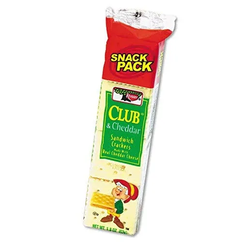 Keebler Sandwich Cracker, Club & Cheddar, 12/Box