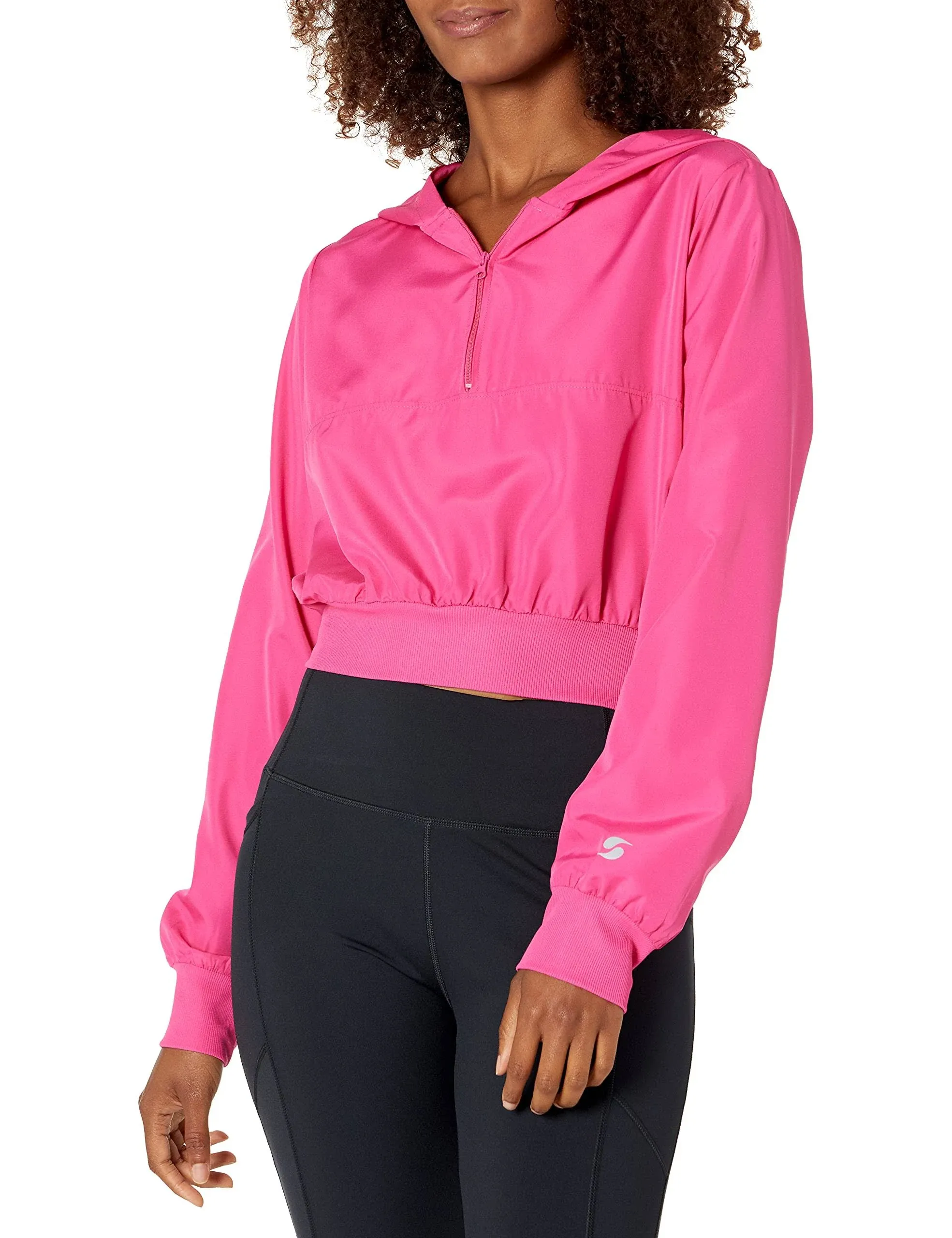 Soffe 1489v Womens Squad Quarter Zip Hoodie - Pixie Pink - M