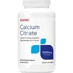 GNC Calcium Citrate 1000 mg, 180 Vegetarian Caplets