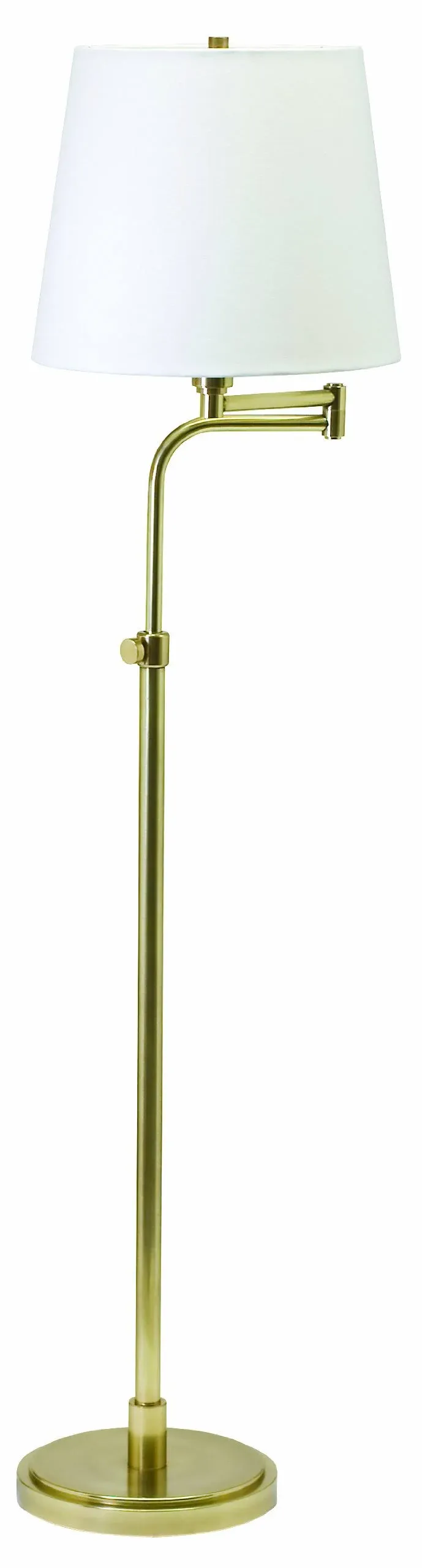 House of Troy Townhouse Raw Brass Swing Arm Floor Lamp TH700-RB