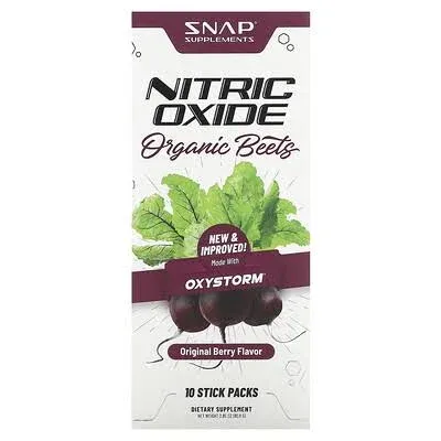 Snap Supplements Nitric Oxide Organic Beets Stick 10 PK