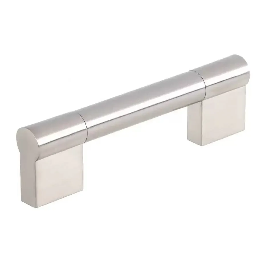 Richelieu Hardware BP52796195 Avellino Collection 3 3/4-inch (96 mm) Center-to-Center Brushed Nickel Modern Cabinet and Drawer Pull Handle for Kitchen, Bathroom, and Furniture