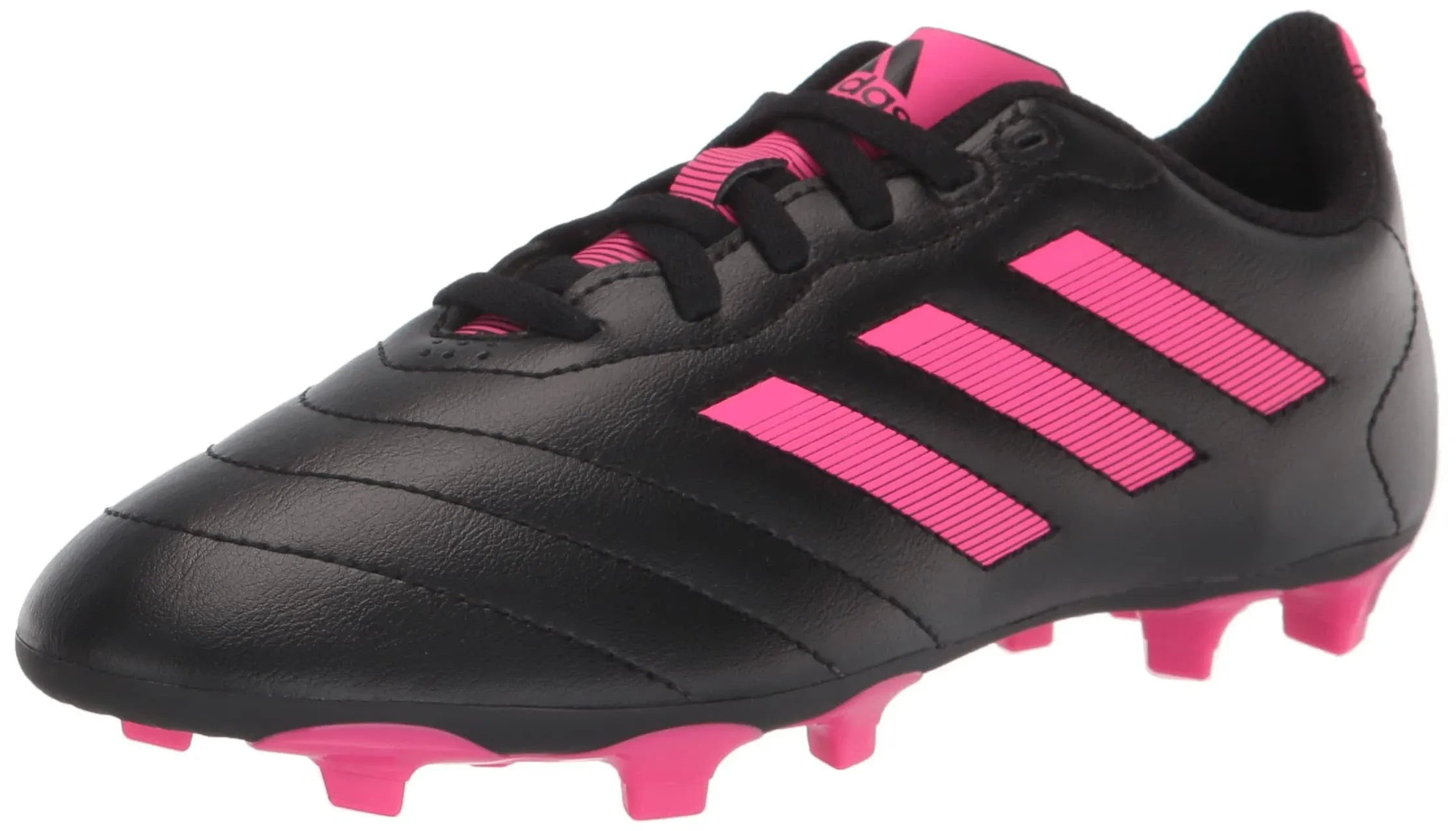 Adidas Youth Goletto VIII FG Soccer Cleats, Black/Pink / 10.5K