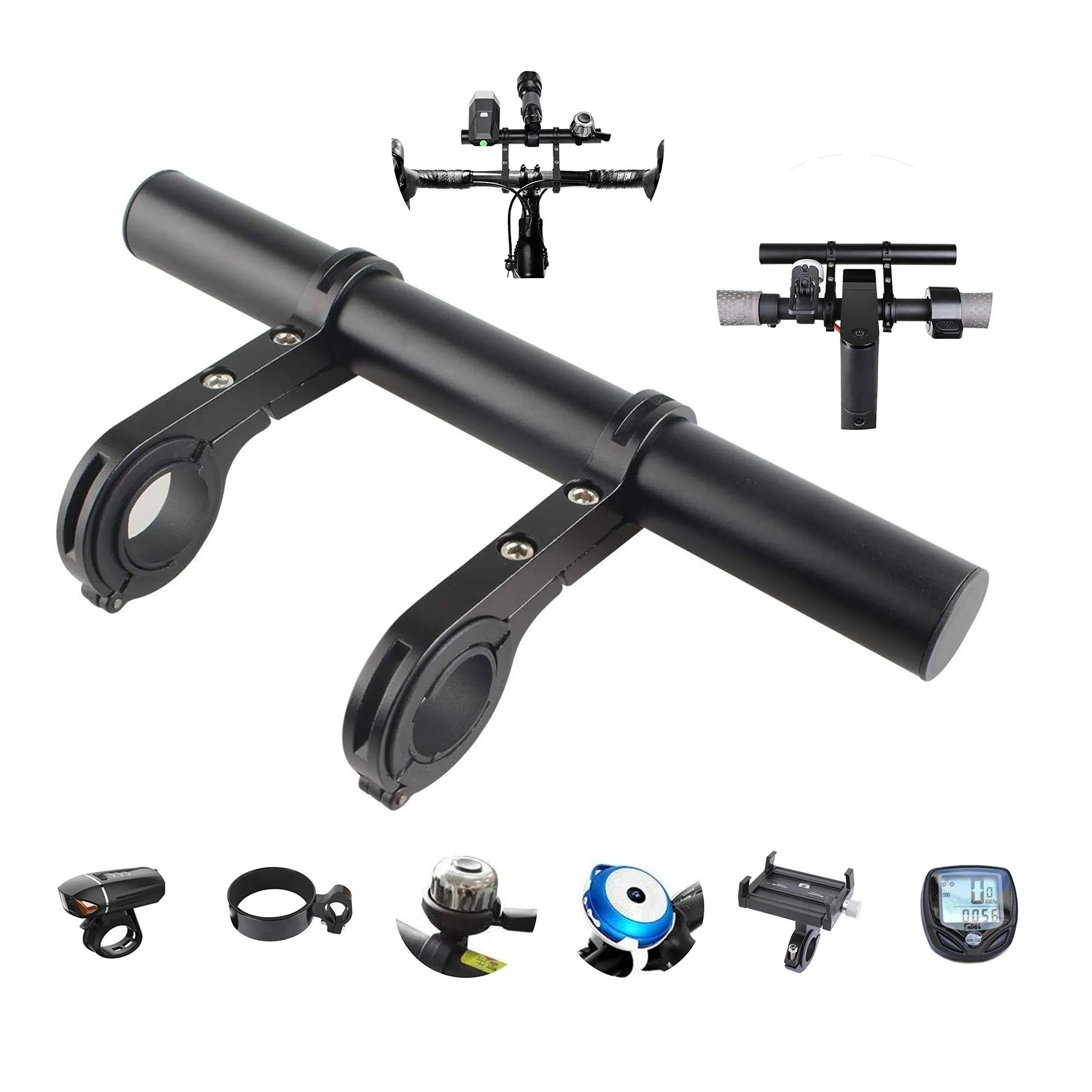 Tinke Handlebar Extender Bicycle Aluminum Alloy Bracket Extension Double Handlebar Extension Mount Holder Use for XIAOMI M365 Ninebot ES1 ES2 and Mountain Bicycle